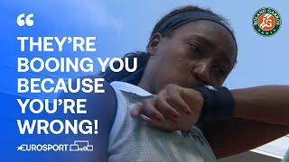 Coco Gauff in TEARS after huge disagreement with the umpire  2024 French Open 