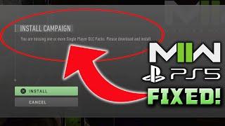 MW2 CAMPAIGN MISSING DLC ERROR FIXED MW2 PS5 MISSING SINGLE PLAYER DLC ERROR HAS BEEN FIXED