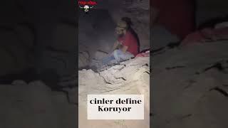 CİNLER DEFİNEYİ KORUYOR ATEŞLE KARŞILIK VERİYOR #cinler #cin #cinleralemi  #define