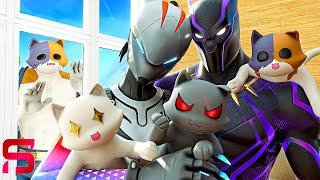 BLACK PANTHER STEALS MEOWSCLES FAMILY...  Fortnite  