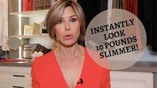 How to Dress to INSTANTLY look 10 Pounds THINNER  TRICKS for Slimming Outfits  Dominique Sachse