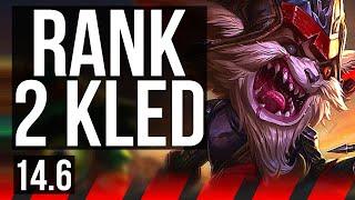 KLED vs DARIUS TOP  Rank 2 Kled 15 solo kills 18411 Legendary  KR Grandmaster  14.6