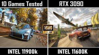 11th gen Intel i9 11900k vs i5 11600k Gaming Benchmark 10 + Games