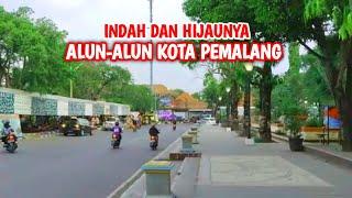 Indahnya Jalan Alun-Alun kota Pemalang Jawa tengah sore hari