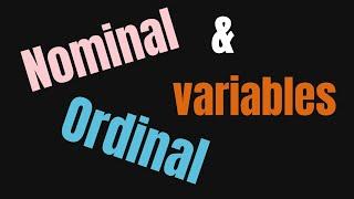 Nominal ordinal continuous discrete variables