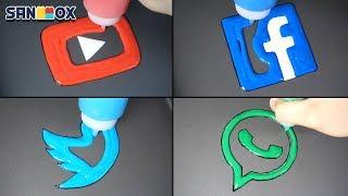 Social Media Pancake art - YouTube FaceBook Twitter WhatsApp