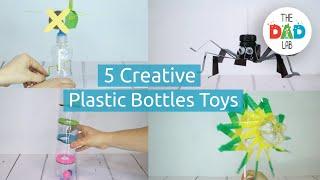 5 Creative Ideas How to ReUse Plastic Bottles As Kids Toys  Easy Recycling Crafts