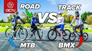Who Is The FASTEST Cyclist?  MTB vs Road vs Track vs BMX