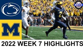 #5 Michigan v #10 Penn State Highlights  College Football Week 7  2022 College Football Highlights