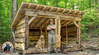Building a Firewood Storage Shed Making Lumber with my Bandsaw Mill
