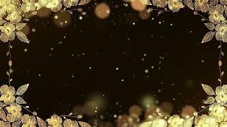 Free Gold floral bokeh animated background overlay  for Wedding Invitations Prenup Video