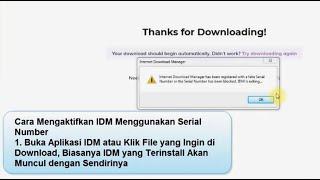 Cara Mengaktifkan IDM Internet Download Manager Menggunakan Serial Number