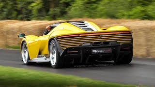 840HP Ferrari Daytona SP3 V12 Engine Sound Accelerations & Burnouts