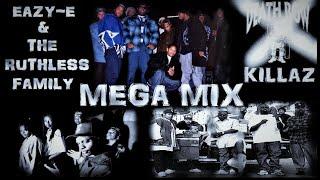 EAZY-E & THE RUTHLESS FAMILY  DEATH ROW KILLAZ  MEGA MIX COMPILATION 93-95 BONE THUGS BROWNSIDE