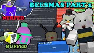 Beesmas Part 2 Update 5 Bee Bear Quests Blue Hives Nerfed White Hives BuffedBug Fixes Bee Swarm