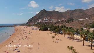 Playa de Las Teresitas  Teneryfa  Santa Cruz de Tenerife  Epic Drone Footage  4K