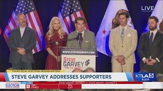 Republican Steve Garvey addresses supporters after advancing to November U.S. Senate election