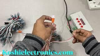 Pixel led gel wire data connections