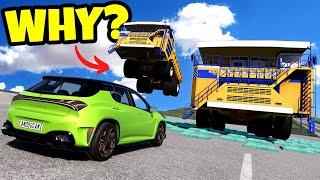 DOWNHILL AVALANCHE SURVIVAL with Massive Cars in BeamNG Drive Mods Multiplayer