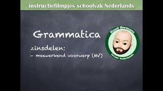 Grammatica zinsontleding - meewerkend voorwerp MV