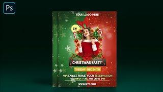 Christmas event party flyer design in photoshop  Xmas  Merry  Poster design