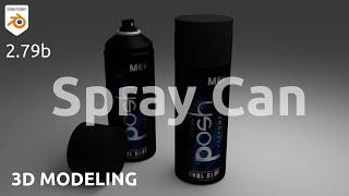 3D Modeling Spray Can in Blender 2.79 Cycles Render