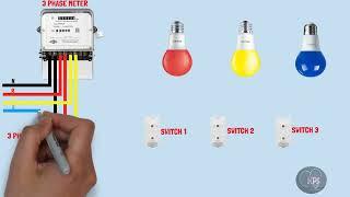 3 PHASE SIMPLE ELECTRICAL SWITCH BOARD WIRING DIAGRAMDIY HOUSE WIRING CONNECTION VIDEO