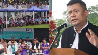 MP Saleng Sangma na 8 tarik Sombar salo Resubelpara Mini Stadium-o Felicitation Program ko dakanga.