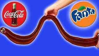 How to Make a Giant Gummy Worm from Coca-Cola and Fanta