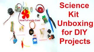 science kit unboxing for science fair projects  DIY projects  howtofunda