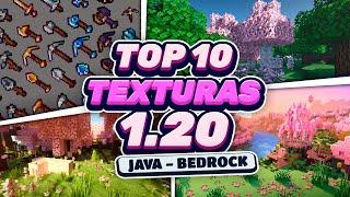 TOP 10 TEXTURE PACKS para MINECRAFT 1.20 JAVA BEDROCK y PEPAQUETE DE TEXTURAS 1.20.2