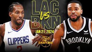 Los Angeles Clippers vs Brooklyn Nets Full Game Highlights  January 21 2024  FreeDawkins