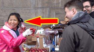 White Guys Bargain in Perfect Mandarin at Chinese Market Amaze Vendors