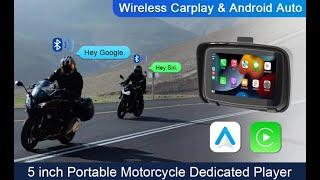 5 Inch Portable Motorcycle GPS Navigation IPX7 Waterproof with  Carplay