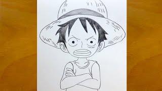 How to Draw kid luffy from onepiece  Anime drawing videos for beginners  Anime drawing