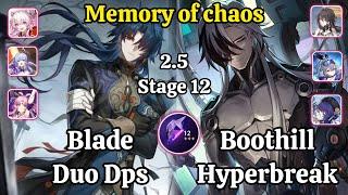 E0S0 Blade Duo Dps & E0S0 Boothill Hyperbreak Memory of chaos stage 12 Clear  HSR