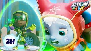 Stuck In The Egg   3H Compilation  Action Pack  Adventure Cartoon for Kids