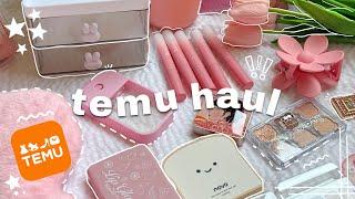 Huge Temu Unboxing   ASMR Aesthetic  🫧 temu makeup bags cute finds