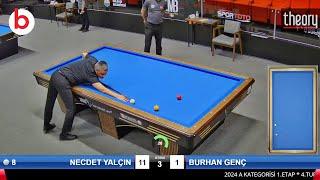 BURHAN GENÇ vs NECDET YALÇIN  TÜRKİYE 3 Cushion Billiards Championship -A- 2024 ANKARA