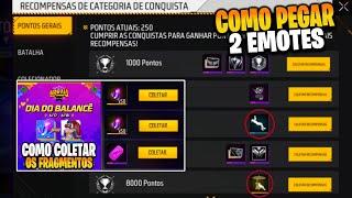 URGENTE COMO PEGAR 2 EMOTES DE GRAÇA E O CUBO MÁGICO COMO FUNCIONA AS CONQUISTAS FF - NOVIDADES FF