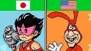 Yo Noid American Version vs. Kamen no Ninja Hanamaru Japanese Version  Side by Side