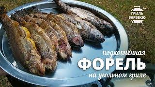 Подкопченная форель на угольном гриле