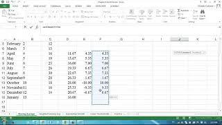 Operations Management using Excel Forecasting Video 14 Moving Averages