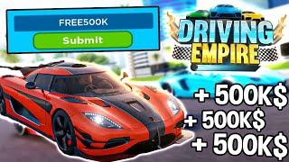 DRIVING EMPIRE CODES *NEW* ALL WORKING CODES FOR DRIVING EMPIRE ROBLOX 2022