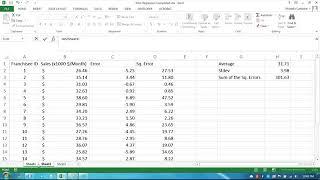 Regression Analysis using Excel Part 2