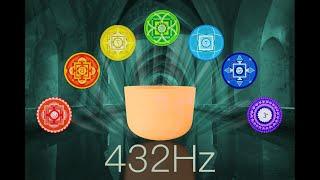 All 7 Chakras Crystal Singing Bowls 30 Min. Deep Opening & Balancing Meditation Music  432Hz based