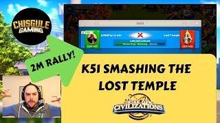 K51 SMASHING the Lost Temple  Rise of Kingdoms ROK