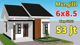 Simpel Ruangannya Banyak TETEP LEGA Desain Rumah Minimalis Sederhana 6x8 Meter 2 Kamar Tidur