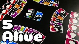 How to Play 5 Alive  an ADDING card game  make the total 21 or more and lose a life