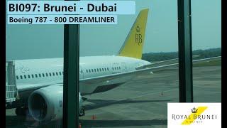 Royal Brunei Airlines 787 - 800 DREAMLINER  Brunei - Dubai  TRIP REPORT Economy